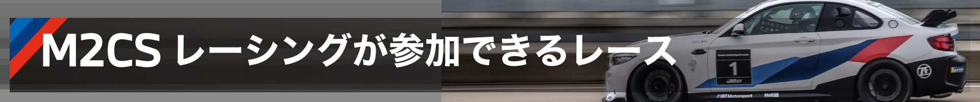 M2CSレーシングが参加できるレース